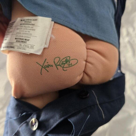 Cabbage Patch Kids Vintage 80s Boy Doll Brown Yarn Hair Brown Eyes Suit Signed - Picture 10 of 12